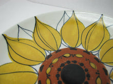 Load image into Gallery viewer, Vtg md ARABIA FINLAND HLA Sunflower plate dish sun rose handpainted signed HLA
