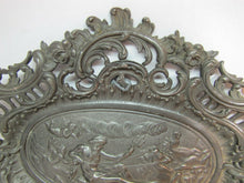 Load image into Gallery viewer, Neptune Cherub Horses Waves Old High Relief Wall Plaque Charger Ornate Artwork
