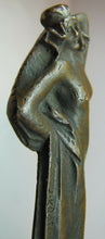 Load image into Gallery viewer, 1910 J KRATINA Nude Bronze Letter Opener Pager Turner FREEMASON Lodge 271 F.A.M.
