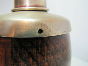 Antique Victorian 1800's Tea Caddy w Handle & Lid EPNS Wood Porcelain Ornate