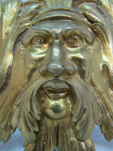 Load image into Gallery viewer, Exquisite 19c Antique Brass Figural Face Ornate High Relief Scary Architectural
