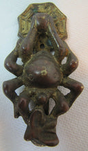 Load image into Gallery viewer, SPIDER CATCHING FLY WEB Antique Bronze Figural Interior Hardware Door Knocker
