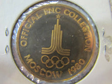 Load image into Gallery viewer, 1980 MOSCOW OLYMPICS GRASS HOCKEY MEDAL Coin Official PNC Collection
