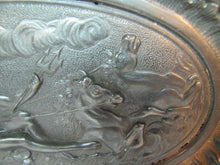 Load image into Gallery viewer, Neptune Cherub Horses Waves Old High Relief Wall Plaque Charger Ornate Artwork
