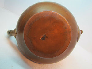 Antique ToC Brass & Copper Tea Pot Landers Frary Clark Connecticut Universal