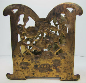 Art Nouveau Maiden Lillies Decorative Arts Antique Letter Holder Rack Desk Art