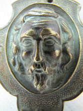 Load image into Gallery viewer, Exquisite Antique Bronze Wrought Iron Figural Key Hole Unusual Design Mans Face
