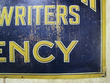 Load image into Gallery viewer, WASHINGTON UNDERWRITERS AGENCY Old Sign Insurance Co Ad Metallograph Corp NY
