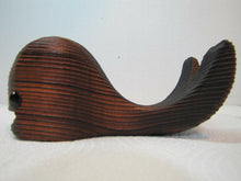Load image into Gallery viewer, Mid Century Modern Hand Crafted Wooden Whale Witco Tiki ornate detailing McM
