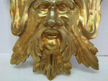 Load image into Gallery viewer, Exquisite 19c Antique Brass Figural Face Ornate High Relief Scary Architectural
