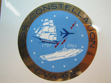 Load image into Gallery viewer, USS CONSTELLATION CVA-64 Wall Plaque 1797-1961 Navy Aircraft Carrier
