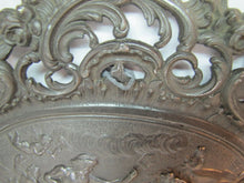 Load image into Gallery viewer, Neptune Cherub Horses Waves Old High Relief Wall Plaque Charger Ornate Artwork

