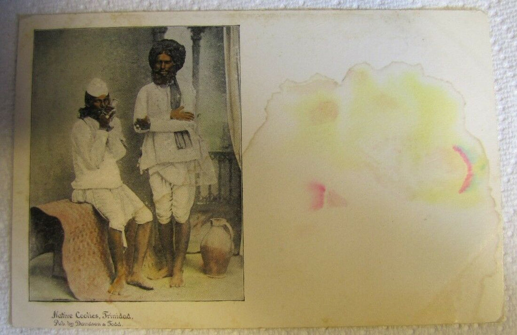 NATIVE COOLIES Antique TRINIDAD Postcard