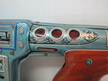 Load image into Gallery viewer, Vintage 1960s TN Tin Litho Japan Burp Gun Bullets Move-Sparks-Noise Space Raygun
