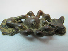 Load image into Gallery viewer, SPIDER CATCHING FLY WEB Antique Bronze Figural Interior Hardware Door Knocker
