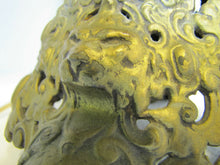 Load image into Gallery viewer, Antique VICTORIAN 1800&#39;s Figural &amp; Decorated Oil LAMP - ornate design throughout
