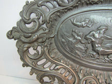 Load image into Gallery viewer, Neptune Cherub Horses Waves Old High Relief Wall Plaque Charger Ornate Artwork
