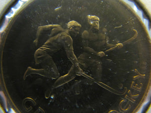 1980 MOSCOW OLYMPICS GRASS HOCKEY MEDAL Coin Official PNC Collection