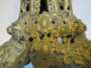 Antique VICTORIAN 1800's Figural & Decorated Oil LAMP - ornate design throughout