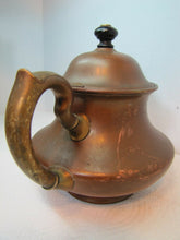 Load image into Gallery viewer, Antique ToC Brass &amp; Copper Tea Pot Landers Frary Clark Connecticut Universal
