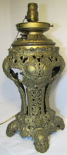 Load image into Gallery viewer, Antique VICTORIAN 1800&#39;s Figural &amp; Decorated Oil LAMP - ornate design throughout
