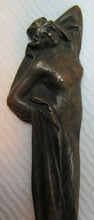 Load image into Gallery viewer, 1910 J KRATINA Nude Bronze Letter Opener Pager Turner FREEMASON Lodge 271 F.A.M.
