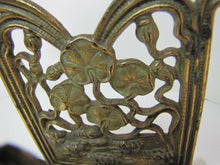 Load image into Gallery viewer, Art Nouveau Maiden Lillies Decorative Arts Antique Letter Holder Rack Desk Art

