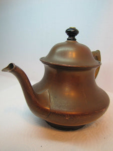 Antique ToC Brass & Copper Tea Pot Landers Frary Clark Connecticut Universal