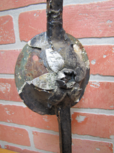 Load image into Gallery viewer, Antique Arts &amp; Crafts Lamp Sconce Exterior Light Fixture Mounting Bracket Flower
