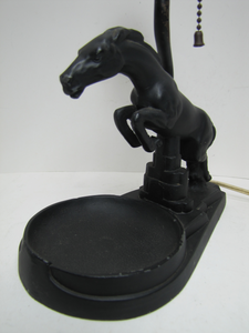 NUART CREATIONS NYC USA ART DECO REARING HORSE Lamp Tray Western Americana Lamp 1920/30s
