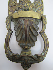 SPREAD WINGED EAGLE Antique Door Knocker Brass Bronze Decorative Hardware Element