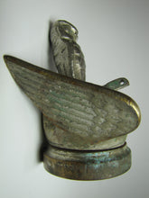 Load image into Gallery viewer, 1920s Art Deco Winged Hood Emblem Radiator Cap Flip Top Owl Topper Boyce Moto-Meter Chevrolet Auto Truck Hot Rod Rat Rod
