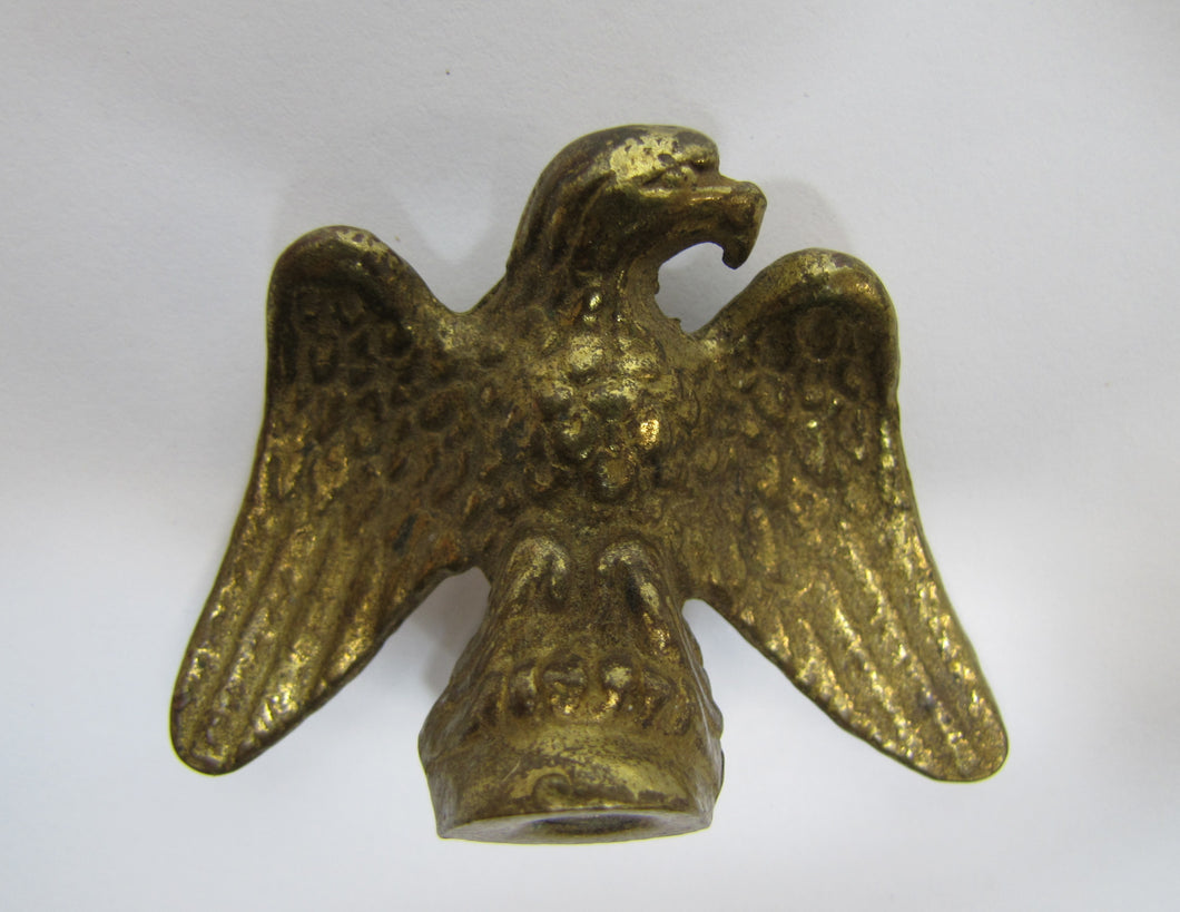EAGLE Old Brass Finial Decorative Hardware Element Spread Winged Detailed