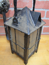 Load image into Gallery viewer, Antique Arts &amp; Crafts Lamp Sconce Exterior Light Fixture Mounting Bracket Flower
