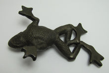 Load image into Gallery viewer, RH Co Antique Cast Iron Figural Frog Paperweight Decorative Art Small Statue Reading Hardware Co Turn of Century 1900+-
