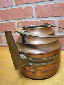 Old Copper Brass Bronze Teapot Stand Burner Detailed Decorative Arts Tea Pot Set