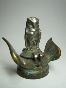 1920s Art Deco Winged Hood Emblem Radiator Cap Flip Top Owl Topper Boyce Moto-Meter Chevrolet Auto Truck Hot Rod Rat Rod