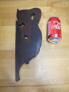 Antique Wooden Carved Man Wolfman Salvage Part Architectural Hardware Element
