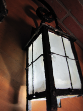 Load image into Gallery viewer, Antique Arts &amp; Crafts Lamp Sconce Exterior Light Fixture Mounting Bracket Flower

