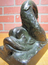 Load image into Gallery viewer, Antique Double Dauphin Koi Devil Fish NAL Co HDW Doostop Decorative Art Statue
