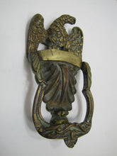 Load image into Gallery viewer, SPREAD WINGED EAGLE Antique Door Knocker Brass Bronze Decorative Hardware Element
