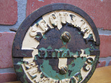 Load image into Gallery viewer, SECURITY ELEVATOR Co PHILA Pa Old Cast Iron Plaque Sign Architectural Hardware Salvage Element Advertising
