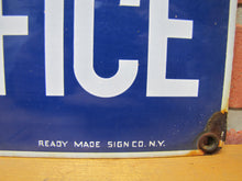 Load image into Gallery viewer, POSITIVELY NO ADMITTANCE APPLY AT OFFICE Old Porcelain Sign READY MADE NY 14x20

